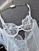 Beyaz Dantelli Body Suit