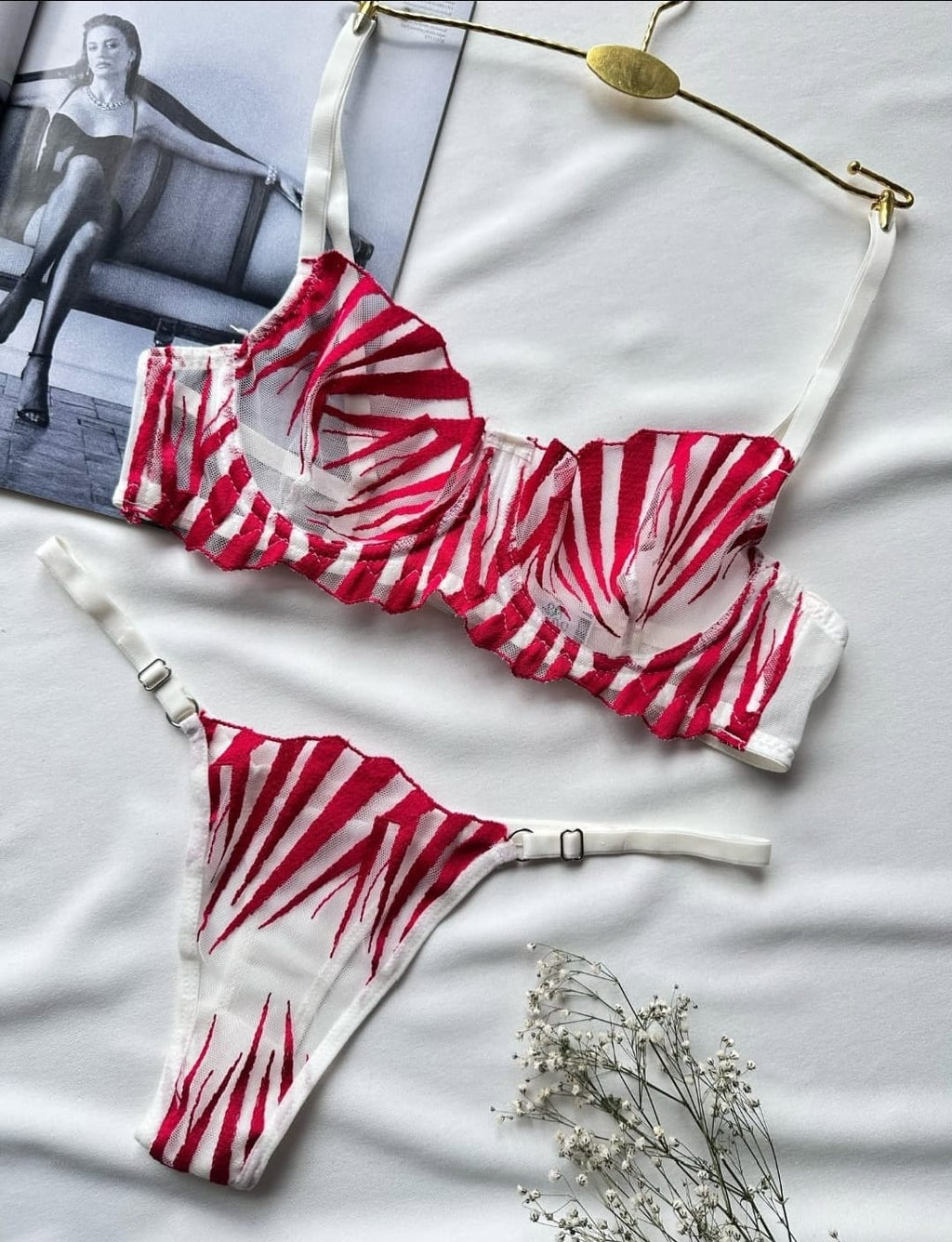 Kılıç Desen Tül Bralet Set
