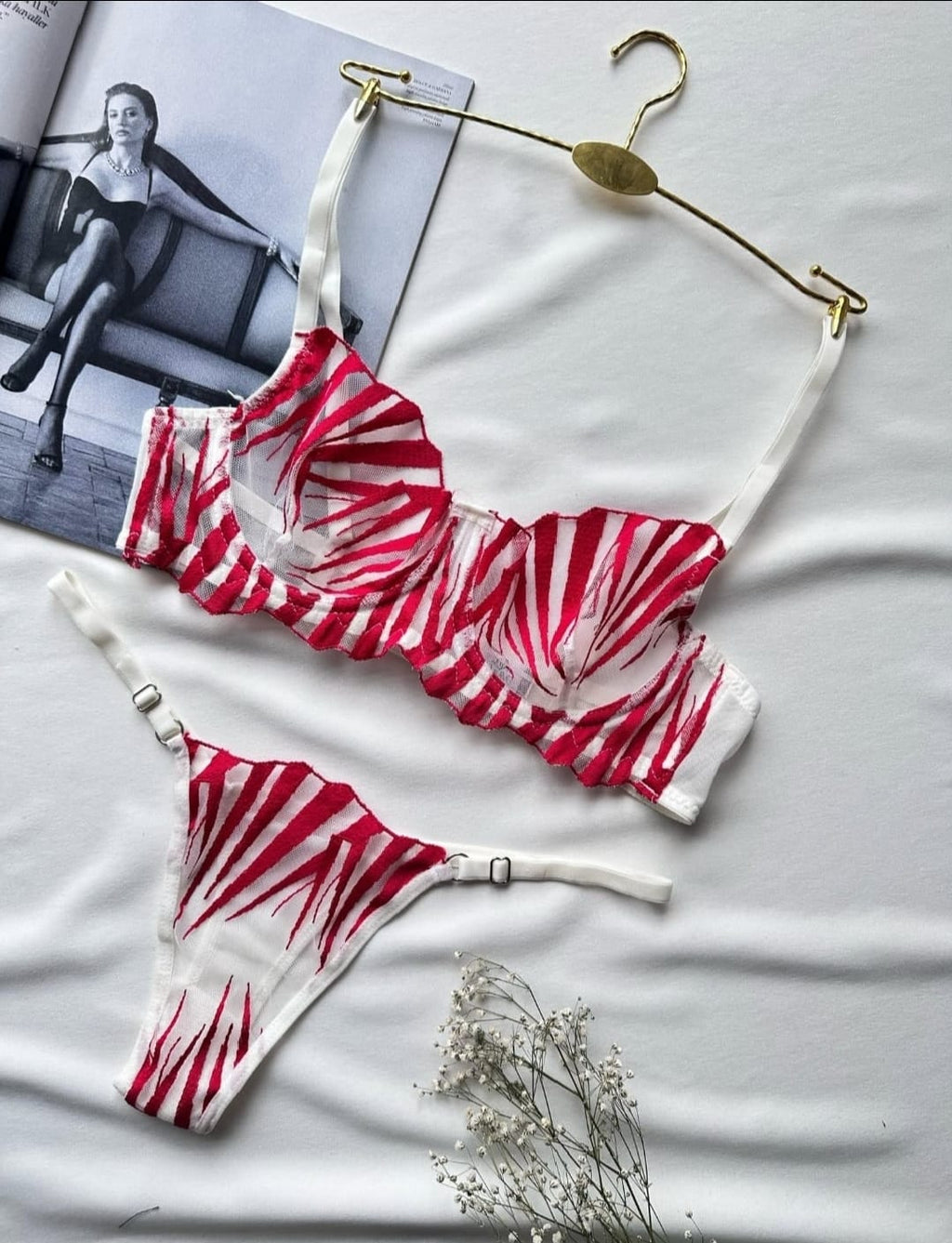 Kılıç Desen Tül Bralet Set