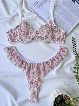 Tül Fırfır Ekru Set