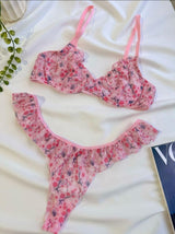Tül Fırfır Pembe Set
