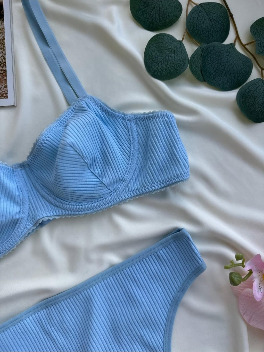 Balenli Pamuk Kaşkorse Mavi Takım