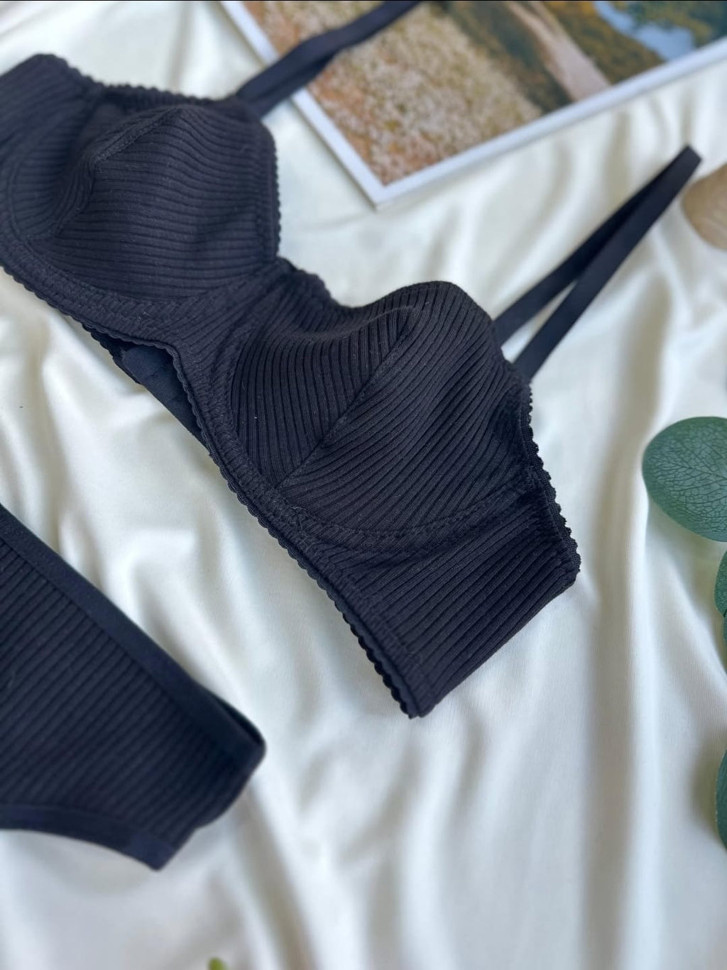 Balenli Pamuk Kaşkorse Siyah Takım