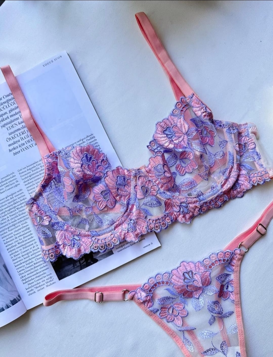 Transparan Brode Pudra Set